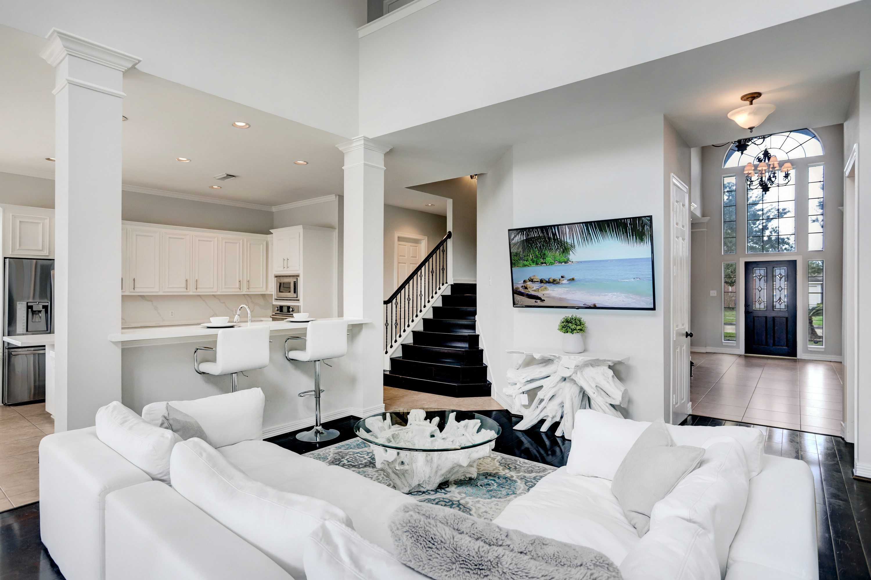 Grand open-concept living area