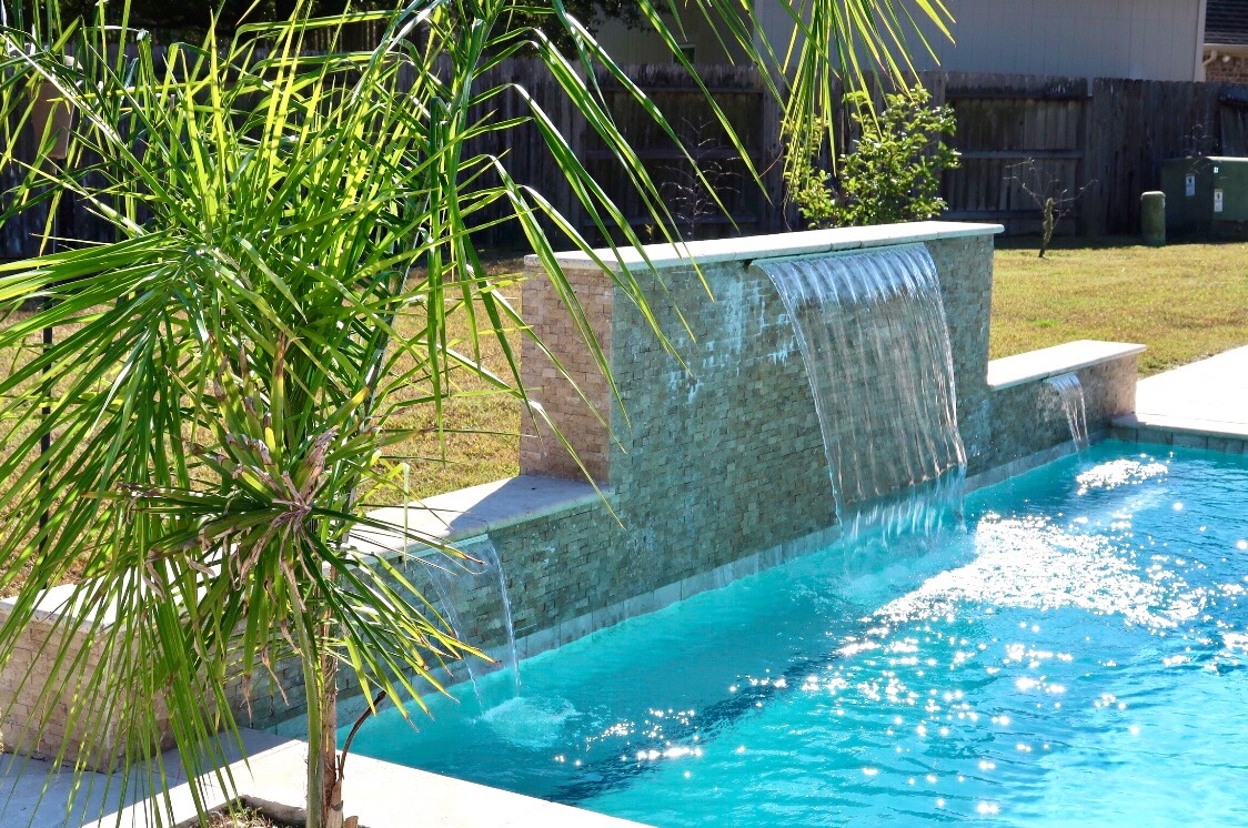 The Pearland Estate Waterfall Pool